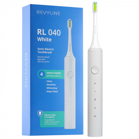 Электрическая звуковая зубная щётка Revyline RL 040, белая