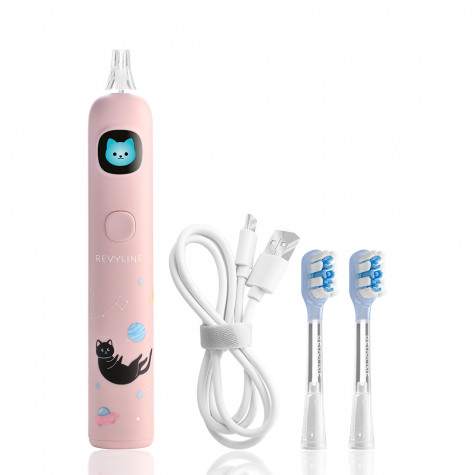 Электрическая звуковая зубная щетка Revyline RL 095 Kids, Pink