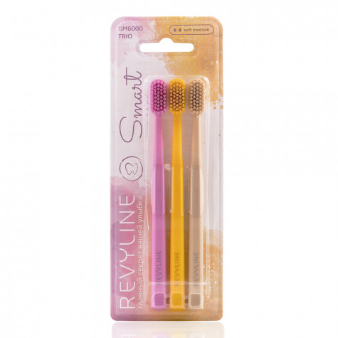 Набор зубных щеток Revyline SM6000 Smart Trio, Crocus + Misted marigold + Cocoon