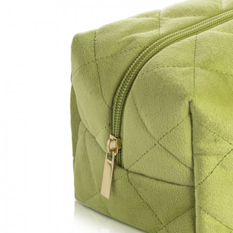 Косметичка дорожная вельветовая Revyline, зеленая